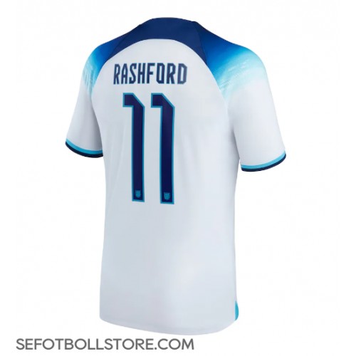 England Marcus Rashford #11 Replika Hemmatröja VM 2022 Kortärmad